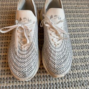 APL Women's Knit White and Gray Sneakers